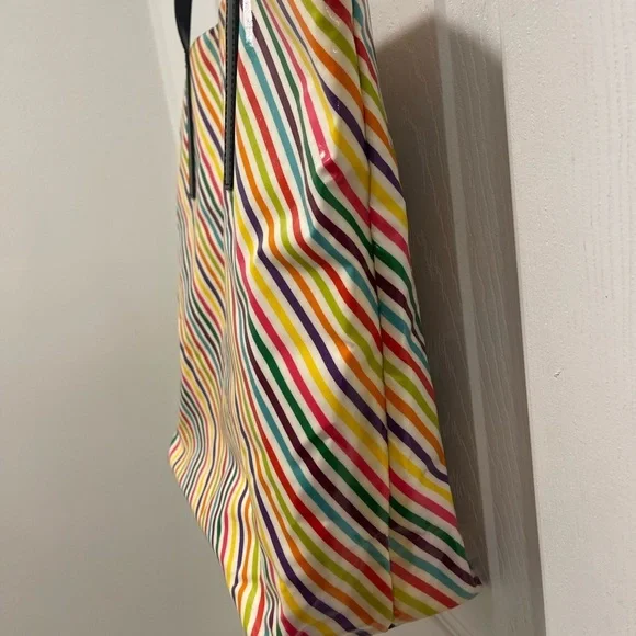Kate Spade Multicolor Diagonal Stripe Tote - Picture 9 of 11
